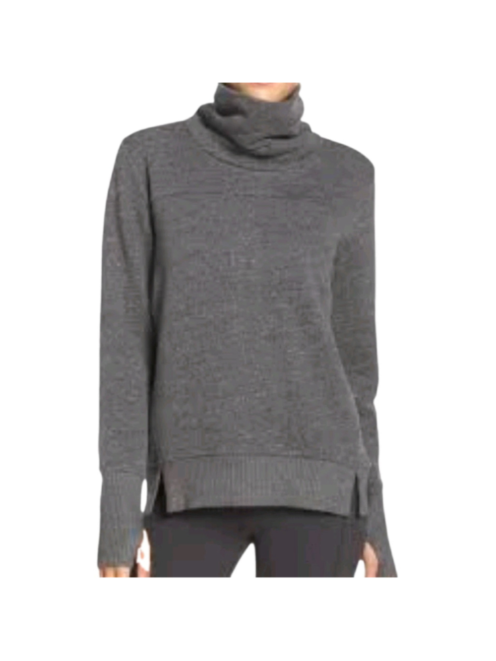 ALO Yoga Haze Women's Gray Mock Funnel Neck Long-Sleeves Sweatshirt Size Small